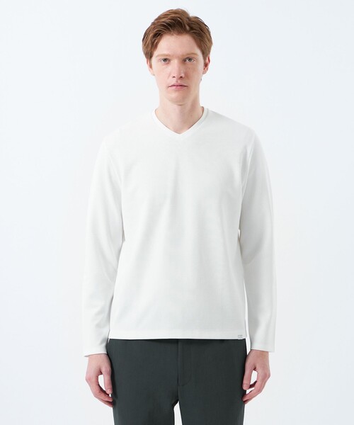 MACKINTOSH PHILOSOPHY(マッキントッシュ フィロソフィー)の「VネックロンT サーフニット(ニット/セーター・メンズ・ダークネイビー/ホワイト・38/40)」の5枚目の写真