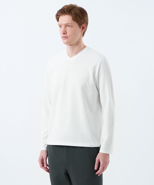 MACKINTOSH PHILOSOPHY(マッキントッシュ フィロソフィー)の「VネックロンT サーフニット(ニット/セーター・メンズ・ダークネイビー/ホワイト・38/40)」の6枚目の写真