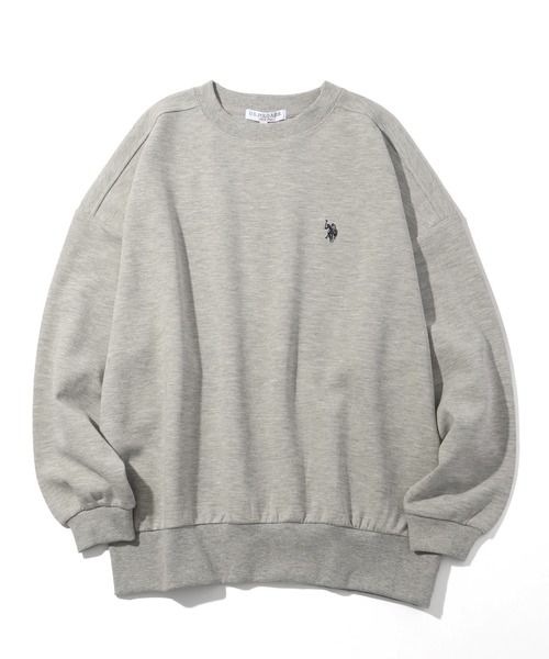 U.S. POLO ASSN.(ユーエスポロアッスン)の「【U.S. POLO ASSN./ユーエスポロアッスン】ロゴ刺繍 クルーネック スウェット トレーナー(スウェット・レディース・ネイビー/ピンク/ブラウン/グリーン/アイボリー/杢グレー・M/L)」の2枚目の写真