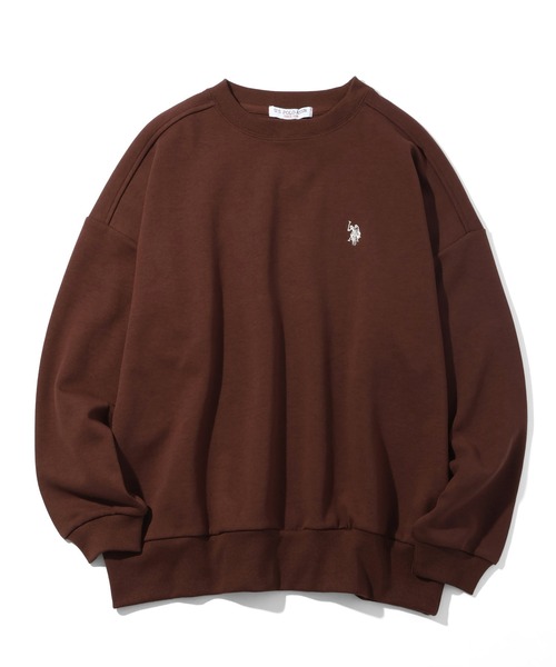 U.S. POLO ASSN.(ユーエスポロアッスン)の「【U.S. POLO ASSN./ユーエスポロアッスン】ロゴ刺繍 クルーネック スウェット トレーナー(スウェット・レディース・ネイビー/ピンク/ブラウン/グリーン/アイボリー/杢グレー・M/L)」の3枚目の写真
