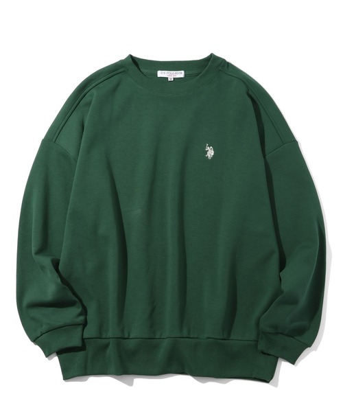 U.S. POLO ASSN.(ユーエスポロアッスン)の「【U.S. POLO ASSN./ユーエスポロアッスン】ロゴ刺繍 クルーネック スウェット トレーナー(スウェット・レディース・ネイビー/ピンク/ブラウン/グリーン/アイボリー/杢グレー・M/L)」の4枚目の写真