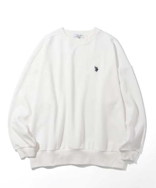 U.S. POLO ASSN.(ユーエスポロアッスン)の「【U.S. POLO ASSN./ユーエスポロアッスン】ロゴ刺繍 クルーネック スウェット トレーナー(スウェット・レディース・ネイビー/ピンク/ブラウン/グリーン/アイボリー/杢グレー・M/L)」の1枚目の写真
