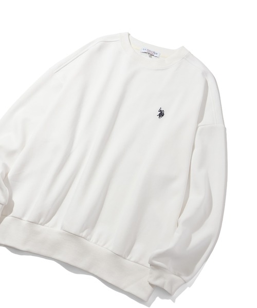 U.S. POLO ASSN.(ユーエスポロアッスン)の「【U.S. POLO ASSN./ユーエスポロアッスン】ロゴ刺繍 クルーネック スウェット トレーナー(スウェット・レディース・ネイビー/ピンク/ブラウン/グリーン/アイボリー/杢グレー・M/L)」の8枚目の写真