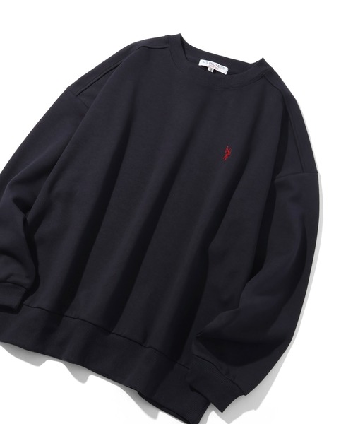 U.S. POLO ASSN.(ユーエスポロアッスン)の「【U.S. POLO ASSN./ユーエスポロアッスン】ロゴ刺繍 クルーネック スウェット トレーナー(スウェット・レディース・ネイビー/ピンク/ブラウン/グリーン/アイボリー/杢グレー・M/L)」の12枚目の写真