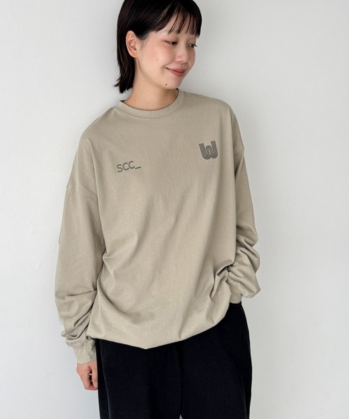 CANAL JEAN（キャナルジーン）の「Twelve12　SCC ロンT（Tシャツ/カットソー・レディース・チャコールグレー/オレンジ/ベージュ・ONE SIZE）」の3枚目の写真