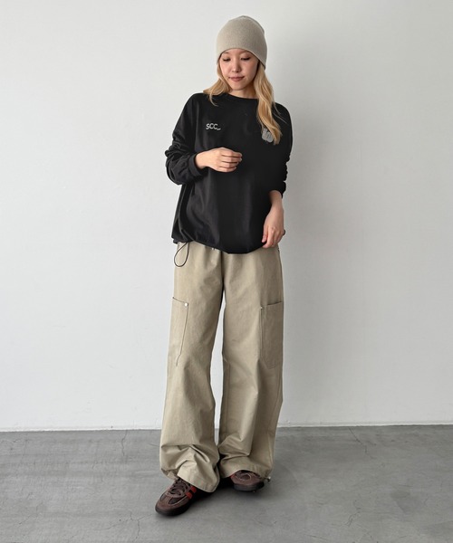 CANAL JEAN（キャナルジーン）の「Twelve12　SCC ロンT（Tシャツ/カットソー・レディース・チャコールグレー/オレンジ/ベージュ・ONE SIZE）」の12枚目の写真