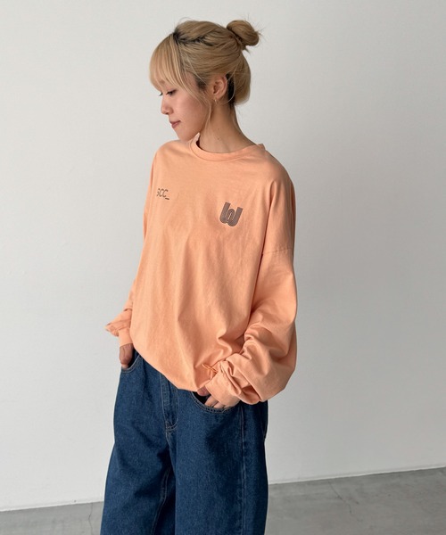 CANAL JEAN（キャナルジーン）の「Twelve12　SCC ロンT（Tシャツ/カットソー・レディース・チャコールグレー/オレンジ/ベージュ・ONE SIZE）」の13枚目の写真