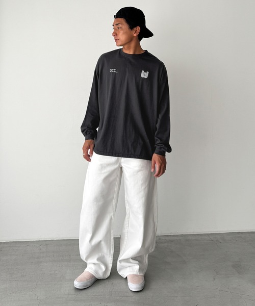 CANAL JEAN（キャナルジーン）の「Twelve12　SCC ロンT（Tシャツ/カットソー・レディース・チャコールグレー/オレンジ/ベージュ・ONE SIZE）」の20枚目の写真