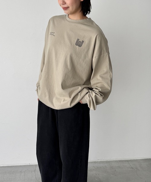 CANAL JEAN（キャナルジーン）の「Twelve12　SCC ロンT（Tシャツ/カットソー・レディース・チャコールグレー/オレンジ/ベージュ・ONE SIZE）」の6枚目の写真