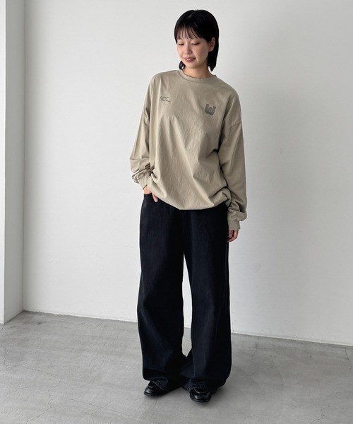 CANAL JEAN（キャナルジーン）の「Twelve12　SCC ロンT（Tシャツ/カットソー・レディース・チャコールグレー/オレンジ/ベージュ・ONE SIZE）」の8枚目の写真