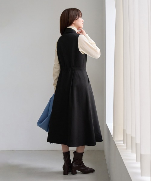 ROPE' PICNIC(ロペピクニック)の「トレンチジャンパースカート(ジャンパースカート・レディース・カーキ/ブラック・S/M)」の6枚目の写真
