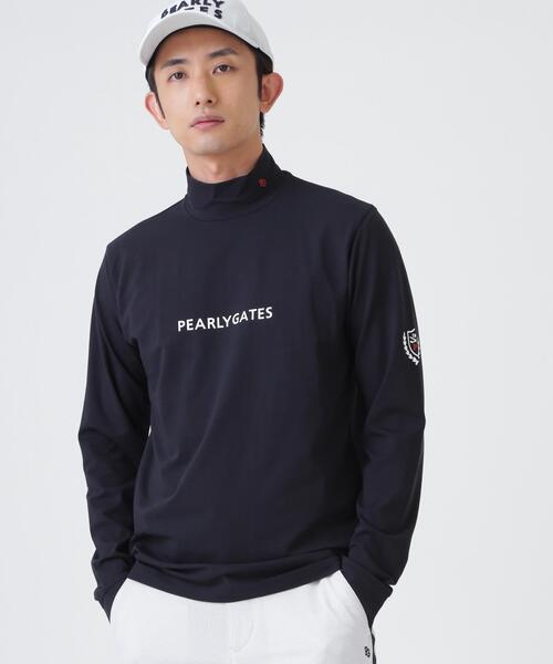 PEARLY GATES(パーリーゲイツ)の「スーピマベア天長袖ハイネックカットソー (MENS)(Tシャツ/カットソー・メンズ・ホワイト/ネイビー/ピンク/グレー系その他2・MEDIUM/XX-LARGE/SMALL/X-LARGE/LARGE)」の4枚目の写真