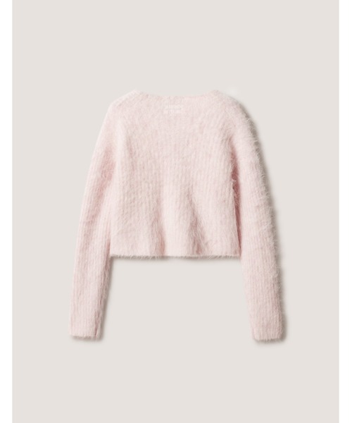 Maison Kitsune(メゾンキツネ)の「FLUFFY ALPACA CROPPED CARDIGAN(カーディガン/ボレロ・レディース・ライトピンク・XS/L/M/S)」の8枚目の写真