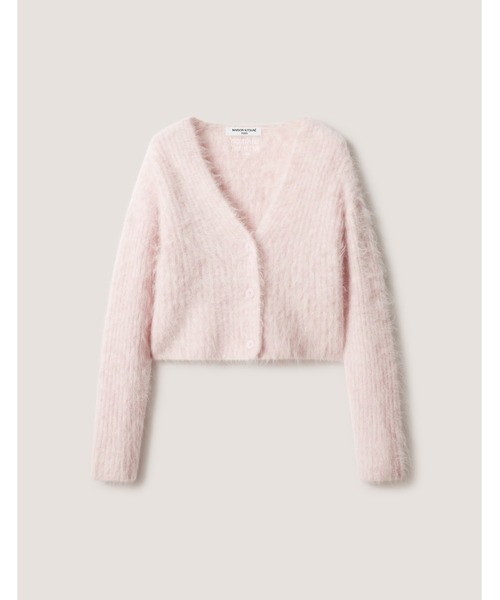Maison Kitsune(メゾンキツネ)の「FLUFFY ALPACA CROPPED CARDIGAN(カーディガン/ボレロ・レディース・ライトピンク・XS/L/M/S)」の7枚目の写真