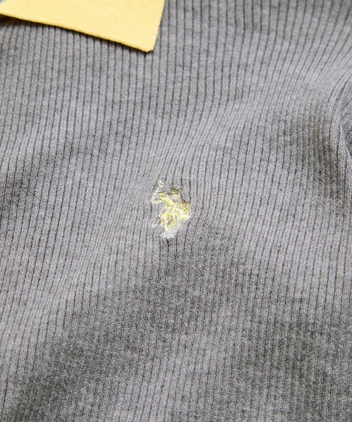 U.S. POLO ASSN.(ユーエスポロアッスン)の「【U.S. POLO ASSN.】別注/配色襟つきニットPOカーデ(カーディガン/ボレロ・レディース・ブラウン/ネイビー/グレー・FREE)」の22枚目の写真