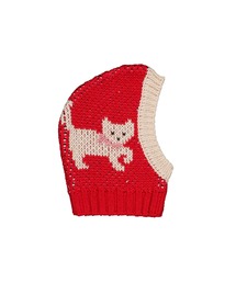 hello Simone（ハローシモーヌ）の「Pinguin baby hood Kitty Cherry（ニットキャップ/ビーニー）」