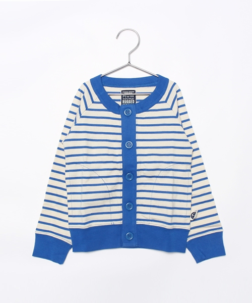 RUGGEDWORKS(ラゲッドワークス)の「ボーダーカーディガン(カーディガン/ボレロ・キッズ・ライトブルー/チャコールグレー/ブルー/ピンク/レッド/ダークブルー・100cm/80cm/130cm/140cm/120cm/110cm/90cm)」の4枚目の写真