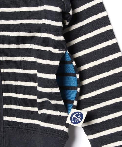 RUGGEDWORKS(ラゲッドワークス)の「ボーダーカーディガン(カーディガン/ボレロ・キッズ・ライトブルー/チャコールグレー/ブルー/ピンク/レッド/ダークブルー・100cm/80cm/130cm/140cm/120cm/110cm/90cm)」の10枚目の写真