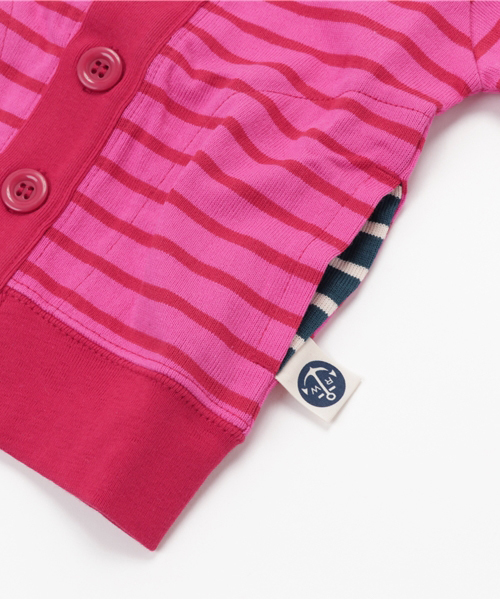 RUGGEDWORKS(ラゲッドワークス)の「ボーダーカーディガン(カーディガン/ボレロ・キッズ・ライトブルー/チャコールグレー/ブルー/ピンク/レッド/ダークブルー・100cm/80cm/130cm/140cm/120cm/110cm/90cm)」の16枚目の写真