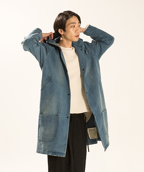 Dulcamara ドゥルカマラ の 16秋冬 オックスダメージデニムクラウディコート モッズコート Wear