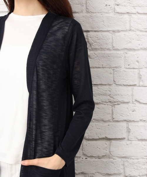 LEPSIM（レプシィム）の「カットマキシショールカーディガンLS 712974（カーディガン/ボレロ・レディース・オフホワイト/トップグレー/ダークネイビー・FREE）」の11枚目の写真