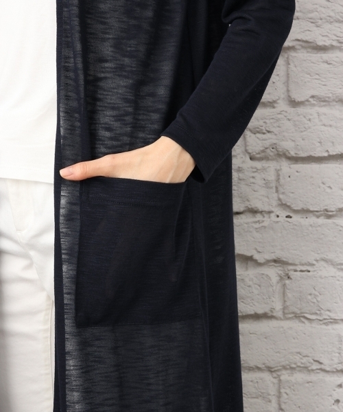 LEPSIM（レプシィム）の「カットマキシショールカーディガンLS 712974（カーディガン/ボレロ・レディース・オフホワイト/トップグレー/ダークネイビー・FREE）」の12枚目の写真