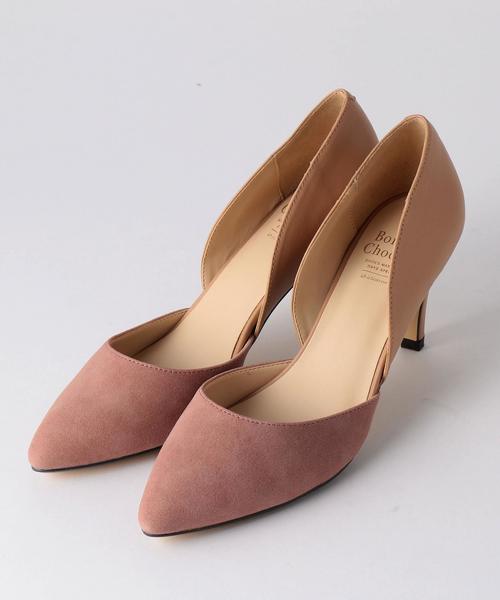 Boisson Chocolat（ボワソンショコラ）の「BFCポインテッドセパレートPS75（パンプス・レディース・ブラック/ピンク/レッド・23cm/24.5cm/22.5cm/23.5cm/22cm/24cm）」の3枚目の写真