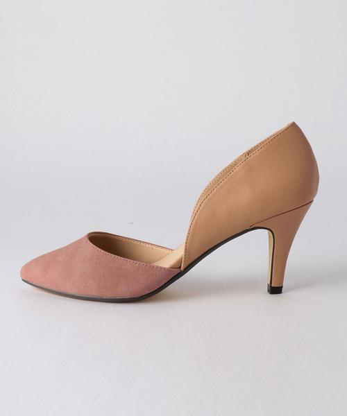 Boisson Chocolat（ボワソンショコラ）の「BFCポインテッドセパレートPS75（パンプス・レディース・ブラック/ピンク/レッド・23cm/24.5cm/22.5cm/23.5cm/22cm/24cm）」の6枚目の写真