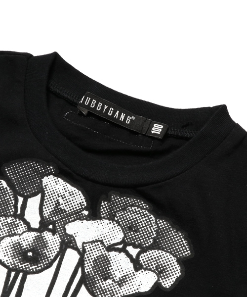 CHUBBYGANG（チャビーギャング）の「ポピーグラフィックプリント半袖Tシャツ（Tシャツ/カットソー・キッズ・ブラック/ライトグレー/ホワイト・110/120/130/140/160/100/150）」の7枚目の写真