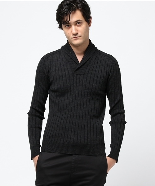 EPOCA UOMO（エポカウォモ）の「ショールカラーホールガーメントニット
