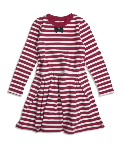 apres les cours(アプレレクール)の「デイリーボーダーワンピース(ワンピース・キッズ・ネイビー/ブラック/レッド・140/100/120/90/80/130/110)」の5枚目の写真