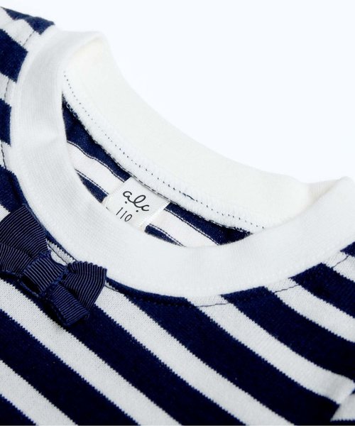 apres les cours(アプレレクール)の「デイリーボーダーワンピース(ワンピース・キッズ・ネイビー/ブラック/レッド・140/100/120/90/80/130/110)」の13枚目の写真
