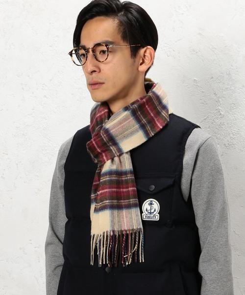 Johnstons of Elgin（ジョンストンズオブエルガン）の「[ジョンストンズ] ★JOHNSTONSCASH D/STW マフラー◆（マフラー・メンズ・オフホワイト・FREE）」の6枚目の写真