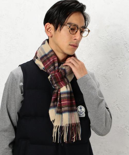 Johnstons of Elgin（ジョンストンズオブエルガン）の「[ジョンストンズ] ★JOHNSTONSCASH D/STW マフラー◆（マフラー・メンズ・オフホワイト・FREE）」の7枚目の写真