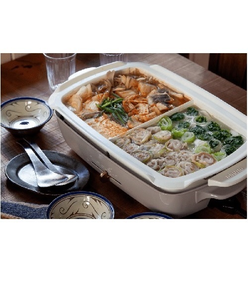 BRUNO（ブルーノ）の「ホットプレートグランデ用仕切り鍋（キッチン家電・レディース・ホワイト・ﾌﾘ-）」の6枚目の写真