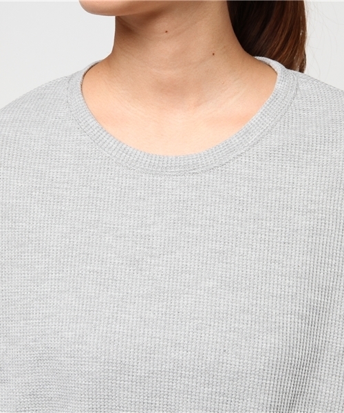 Heather（ヘザー）の「ワッフル*ソデボリューム7分袖　748061（Tシャツ/カットソー・レディース・ヘザ－グレー/ライトイエロー/アイボリー・FREE）」の7枚目の写真