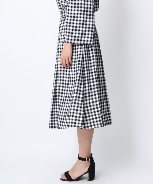 Andemiu（アンデミュウ）の「ムジガラギャザースカート749660（スカート・レディース・ブラック/ピンク/ホワイト/ブルー・FREE）」の13枚目の写真