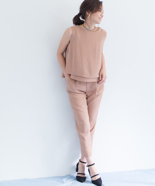 STUDIOUS（ステュディオス）の「リネンライクAラインレイヤードブラウス（シャツ/ブラウス・レディース・アイボリー/ブラック/ブラウン/ライトグレー/ブラック系その他/キャメル・FREE）」の17枚目の写真