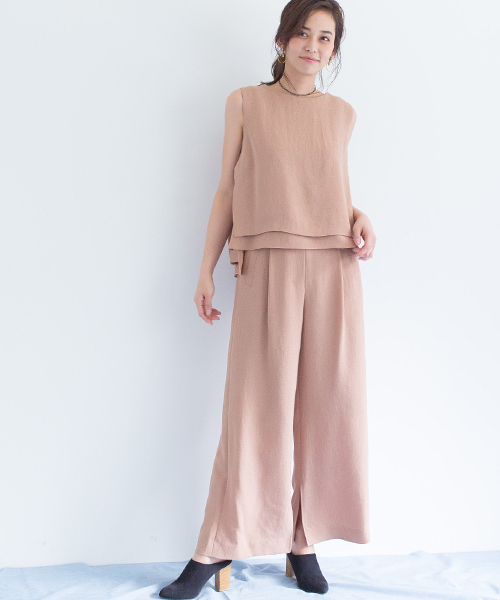 STUDIOUS（ステュディオス）の「リネンライクAラインレイヤードブラウス（シャツ/ブラウス・レディース・アイボリー/ブラック/ブラウン/ライトグレー/ブラック系その他/キャメル・FREE）」の18枚目の写真