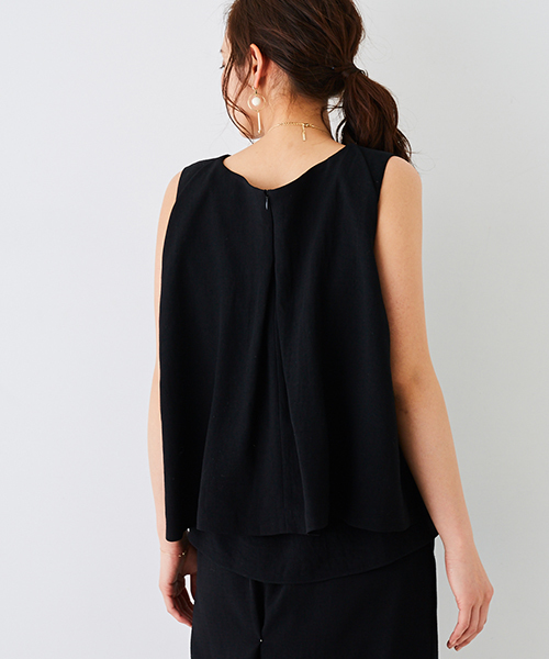 STUDIOUS（ステュディオス）の「リネンライクAラインレイヤードブラウス（シャツ/ブラウス・レディース・アイボリー/ブラック/ブラウン/ライトグレー/ブラック系その他/キャメル・FREE）」の22枚目の写真