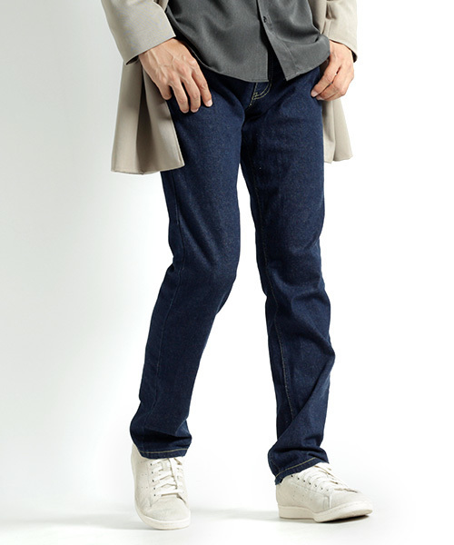 MONO-MART(モノマート)の「ストレッチテーパードデニムパンツ/スリムスキニーパンツ(デニムパンツ・メンズ・ブルー系その他2/ブラック系その他/ブラック/ワンウォッシュ/ブルー系その他・LL/L/S/M)」の14枚目の写真