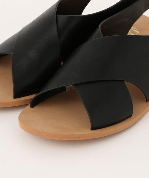 Boisson Chocolat(ボワソンショコラ)の「BFC クロスバックベルトFLT SD(サンダル・レディース・ダークブラウン/シルバー/ブラック・L/S/M)」の6枚目の写真