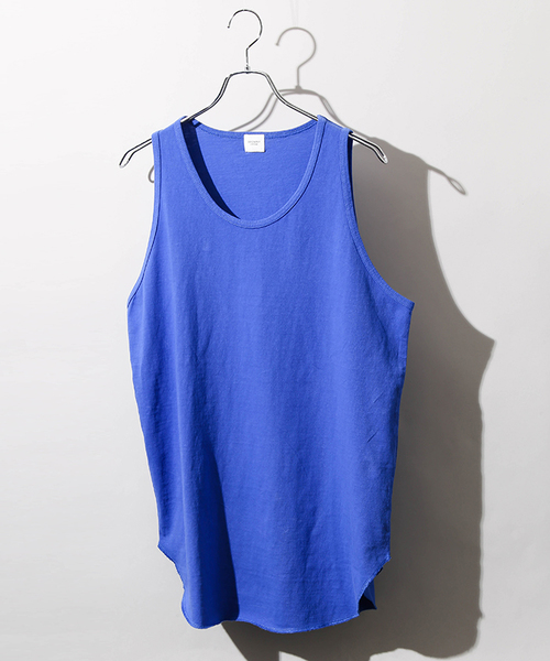 WEGO（ウィゴー）の「WEGO/ピグメントラウンドロングタンクトップ（タンクトップ・メンズ・レッド/オレンジ/スミクロ/ロイヤルブルー・MEDIUM/LARGE）」の3枚目の写真