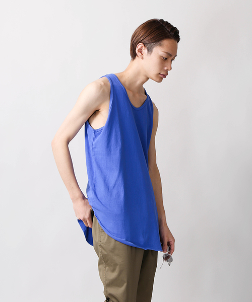 WEGO（ウィゴー）の「WEGO/ピグメントラウンドロングタンクトップ（タンクトップ・メンズ・レッド/オレンジ/スミクロ/ロイヤルブルー・MEDIUM/LARGE）」の21枚目の写真