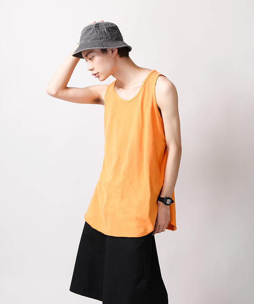 WEGO（ウィゴー）の「WEGO/ピグメントラウンドロングタンクトップ（タンクトップ・メンズ・レッド/オレンジ/スミクロ/ロイヤルブルー・MEDIUM/LARGE）」の18枚目の写真