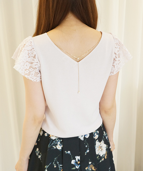 PROPORTION BODY DRESSING（プロポーションボディドレッシング）の「【CanCam7月号掲載】ラッフルスリーブVネックニット（ニット/セーター・レディース・ピンク/ホワイト/ブラウン・3/2）」の12枚目の写真