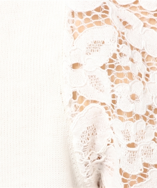 PROPORTION BODY DRESSING（プロポーションボディドレッシング）の「【CanCam7月号掲載】ラッフルスリーブVネックニット（ニット/セーター・レディース・ピンク/ホワイト/ブラウン・3/2）」の8枚目の写真