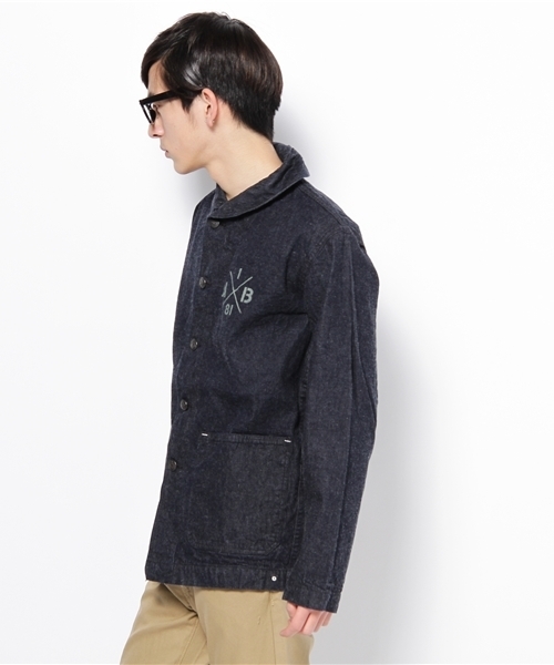 ACE HOTELバズリクソンズビームス別注デニムカバーオール丸襟ショールカラー ACE HOTELバズリクソンズビームス別注デニムカバーオール丸襟ショール