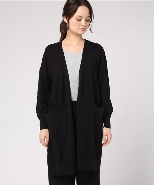 earth music&ecology(アースミュージックアンドエコロジー)の「シンプルニットカーディガン(カーディガン/ボレロ・レディース・キャメル/ライトグレー/バーガンディー/ダークグリーン/ブラック・FREE)」の11枚目の写真