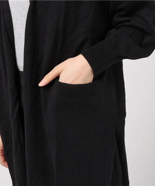 earth music&ecology(アースミュージックアンドエコロジー)の「シンプルニットカーディガン(カーディガン/ボレロ・レディース・キャメル/ライトグレー/バーガンディー/ダークグリーン/ブラック・FREE)」の9枚目の写真